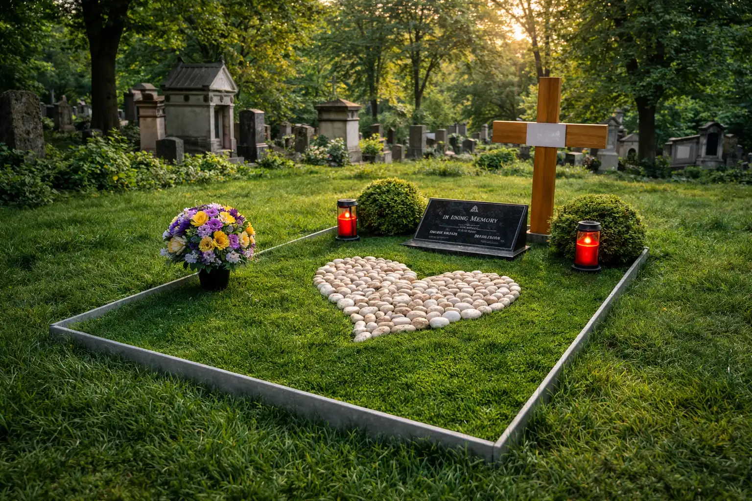 Tombe pas chère simple et digne pour rendre hommage à un proche